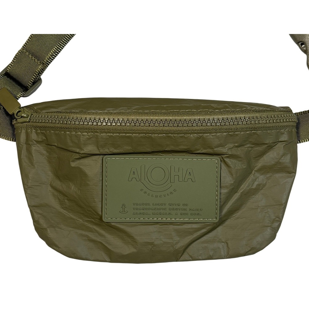 Aloha Collection Mini Hip Pack Olive Green Splash-Proof Waist Bag Fanny Pack